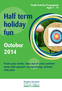Cover of Half term holiday fun leaflet