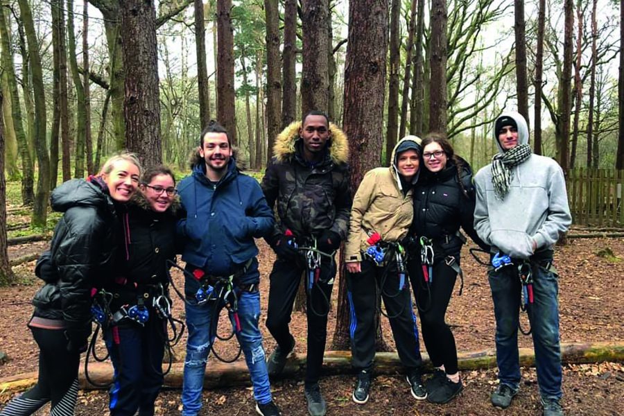Young people visit Go Ape