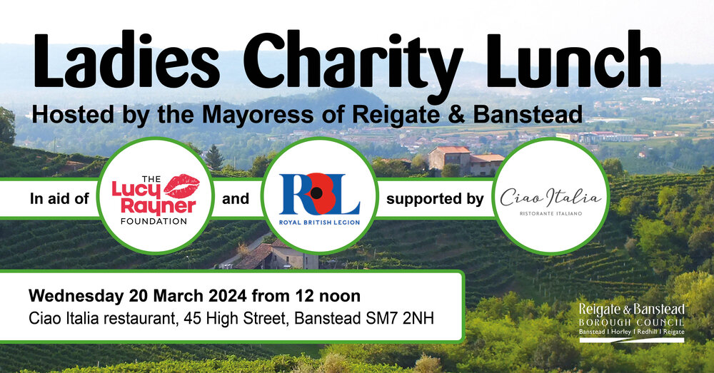 Ladies Charity Lunch hosted by the Mayoress is on Wednesday 20 March 2024