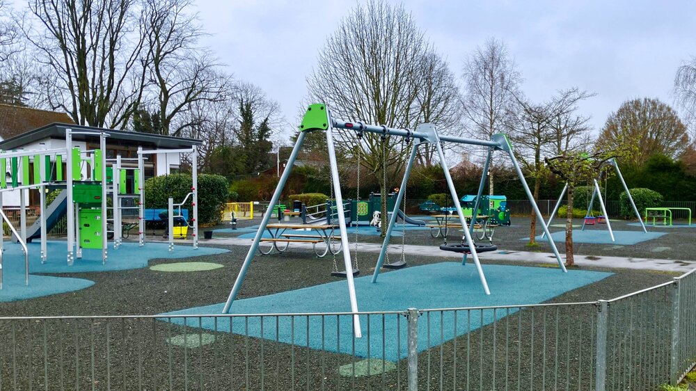 photograph of the new Lady Neville Recreation Ground play area