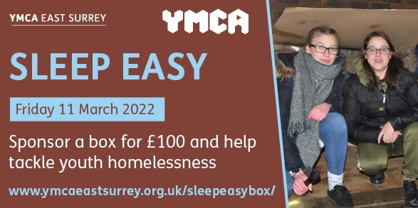 Sleep Easy Friday 11 March 20200 £100 sponsor a box picture with two girls wrapped warm on the sleep out