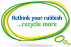 Rethink your rubbish recycle more logo