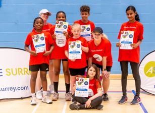 Some of the Specsavers Surrey Youth Games competitors
