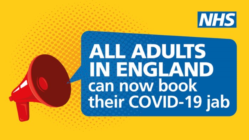 All adults in England can now book their COVID-19 jab