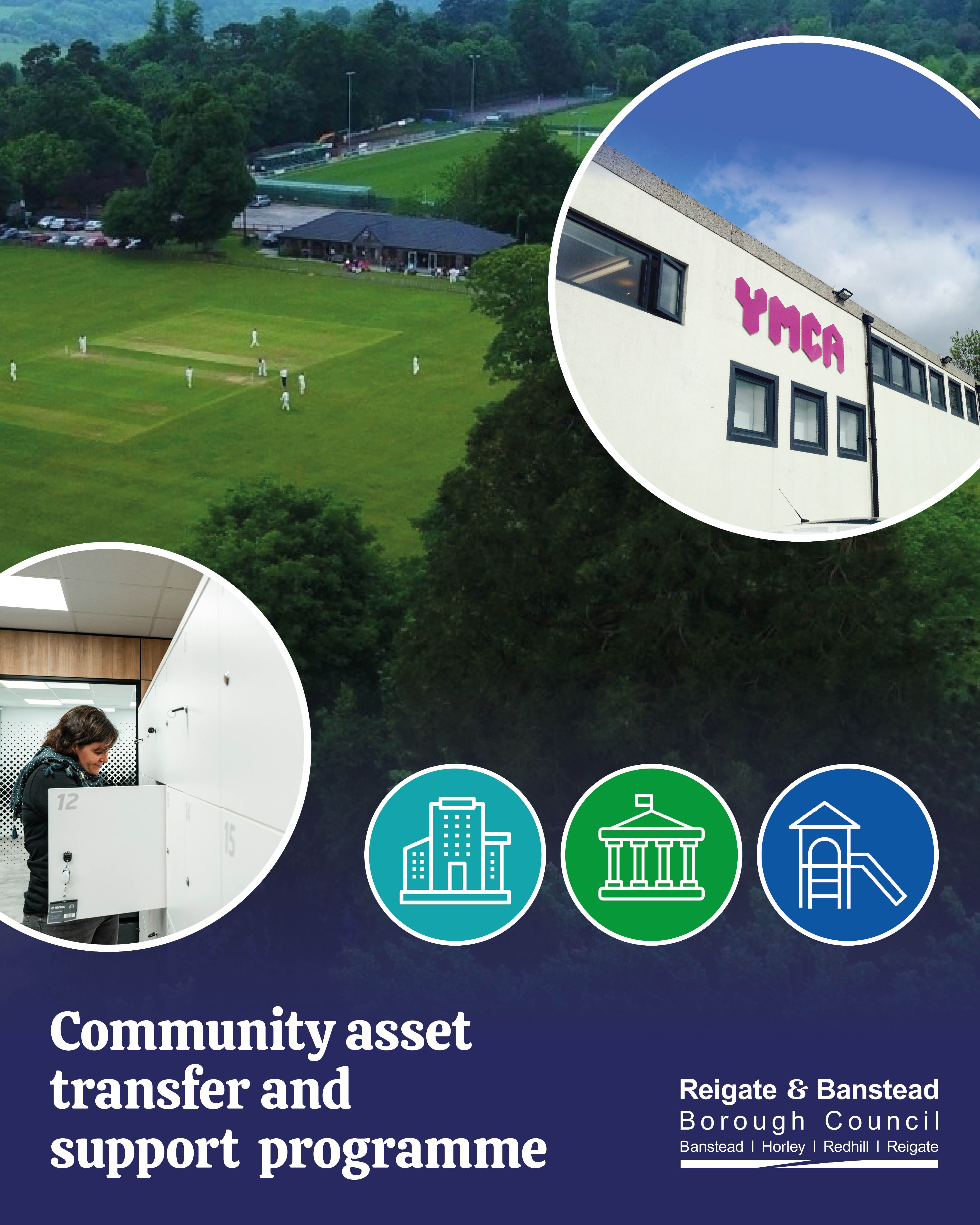 Examples of assets being transferred including a cricket club, YMCA Sovereign Centre and sports pavilion
