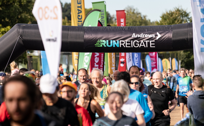 A picture of some of the runners at last year's Run Reigate event in Priory Park 