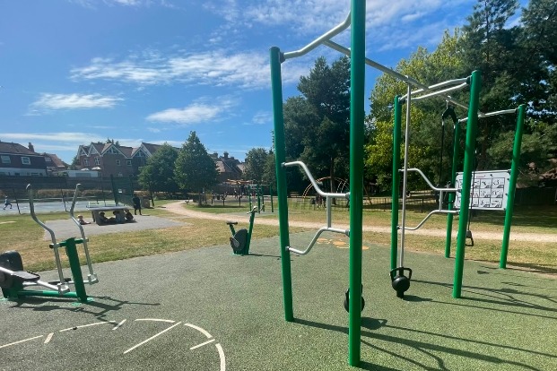 Memorial Park's new outdoor gym