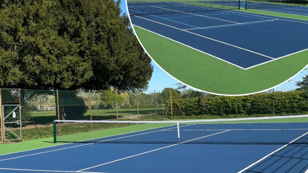 refurbished tennis courts