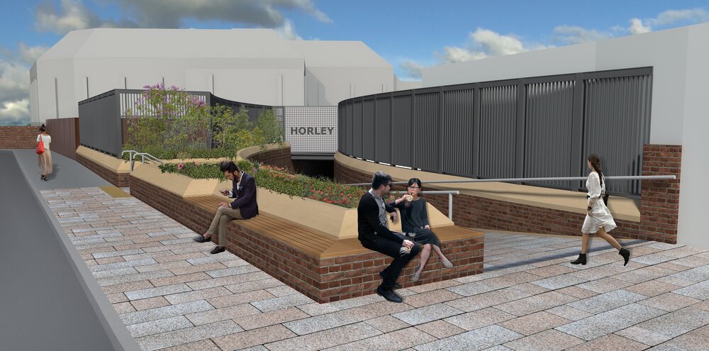 An artistic impression of the proposed subway in Horley 