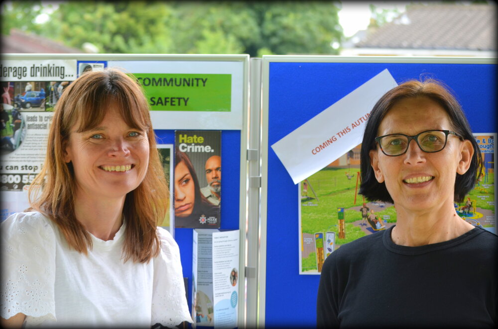 Council officers at the fun day: Isabel Wootton, Head of Community Partnerships, and Eli Karlicka-Cook, Community Development Worker