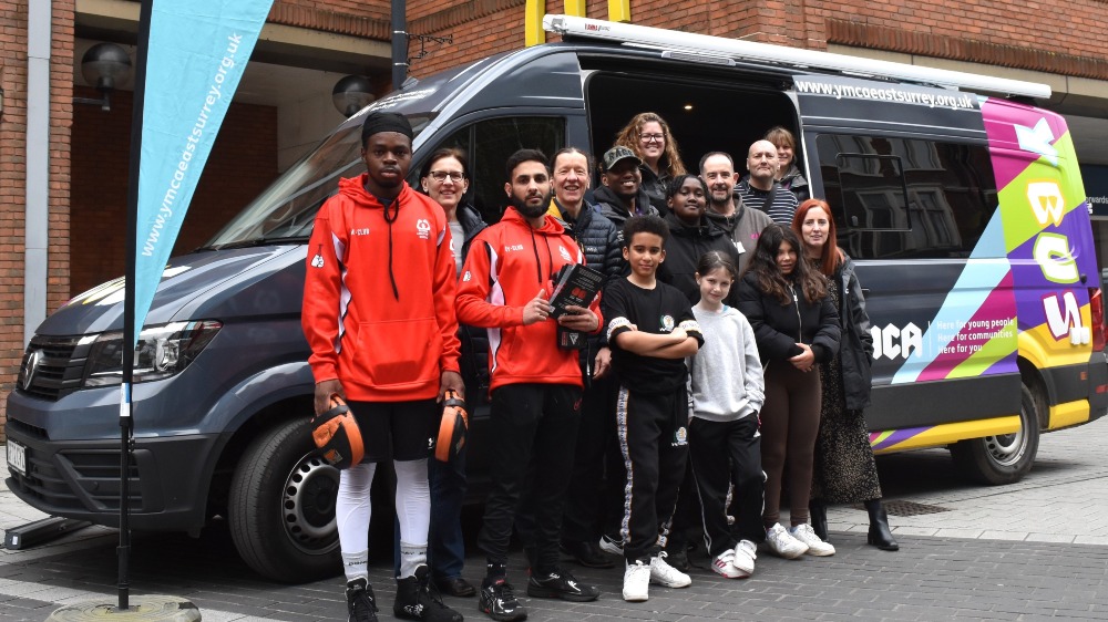 The Y Bus is in Redhill town centre four evenings each week as part of efforts to reduce anti social behaviour 