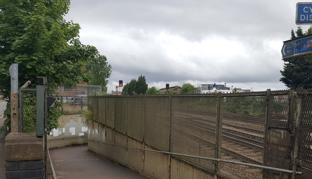 Horley Subway with railway track over