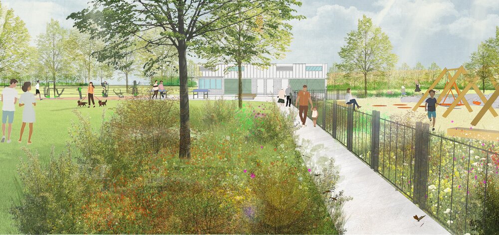 Artistic impression of the new Merstham Rec