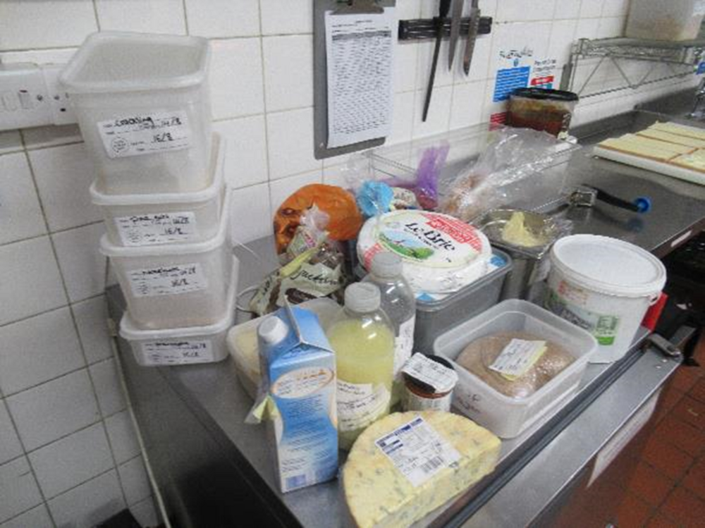 Out of date food found in the cupboards 