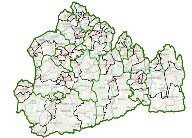 A new political map for Surrey County