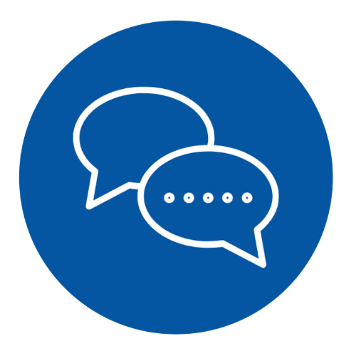 Icon depicting a speech bubbles