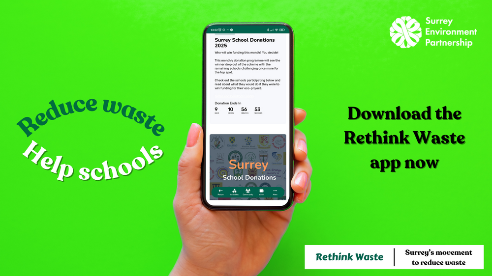 Reduce waste, help schools - download the Rethink waste app now