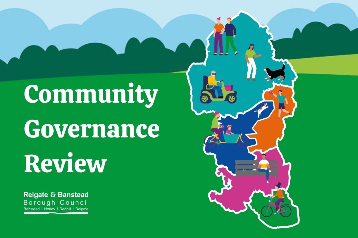 Illustrative map showing 5 parish councils 