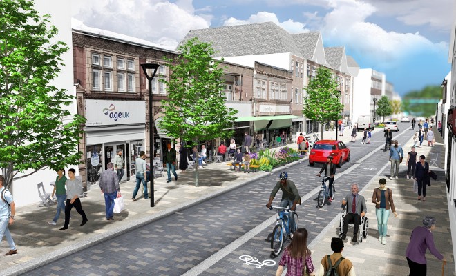 An artistic impression of the new works to deliver change in Horley