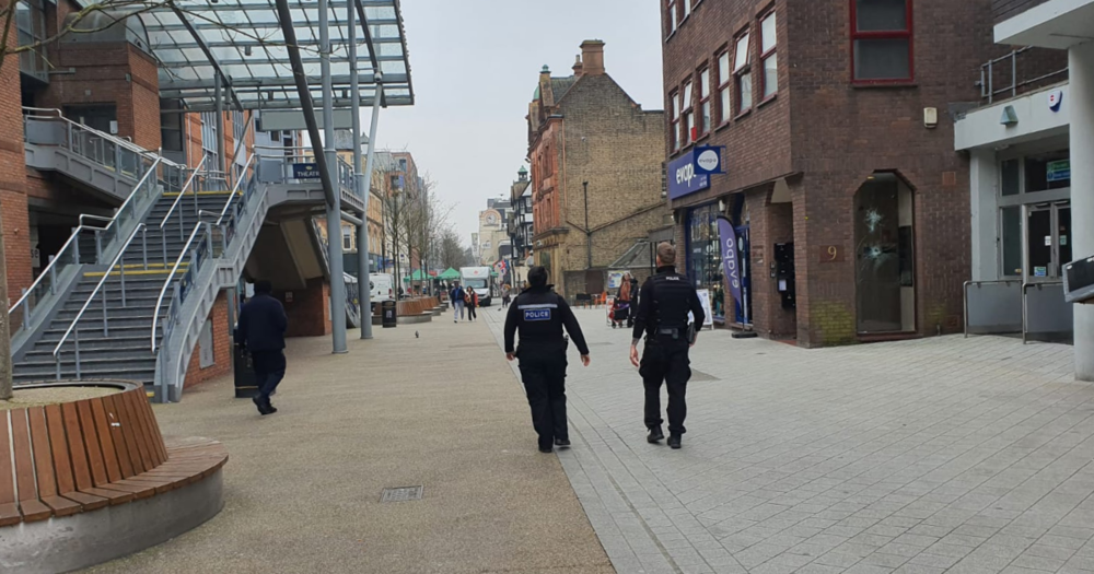 Police officers patrolling in Redhill