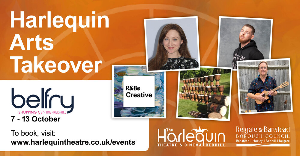 Harlequin Arts Takeover will take place at the Harlequin from Saturday 7 - 13 October 2023