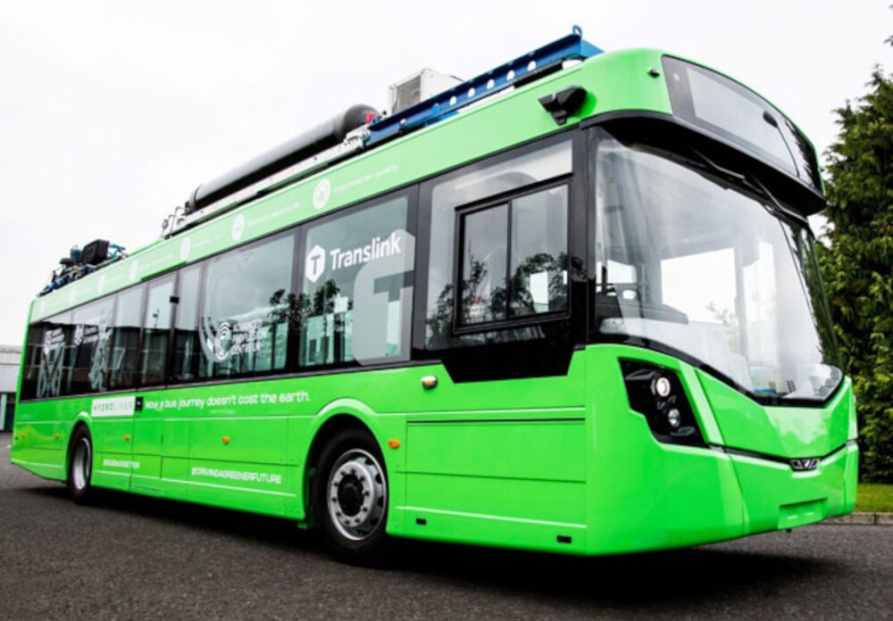 Picture of a green hydrogen powered bus